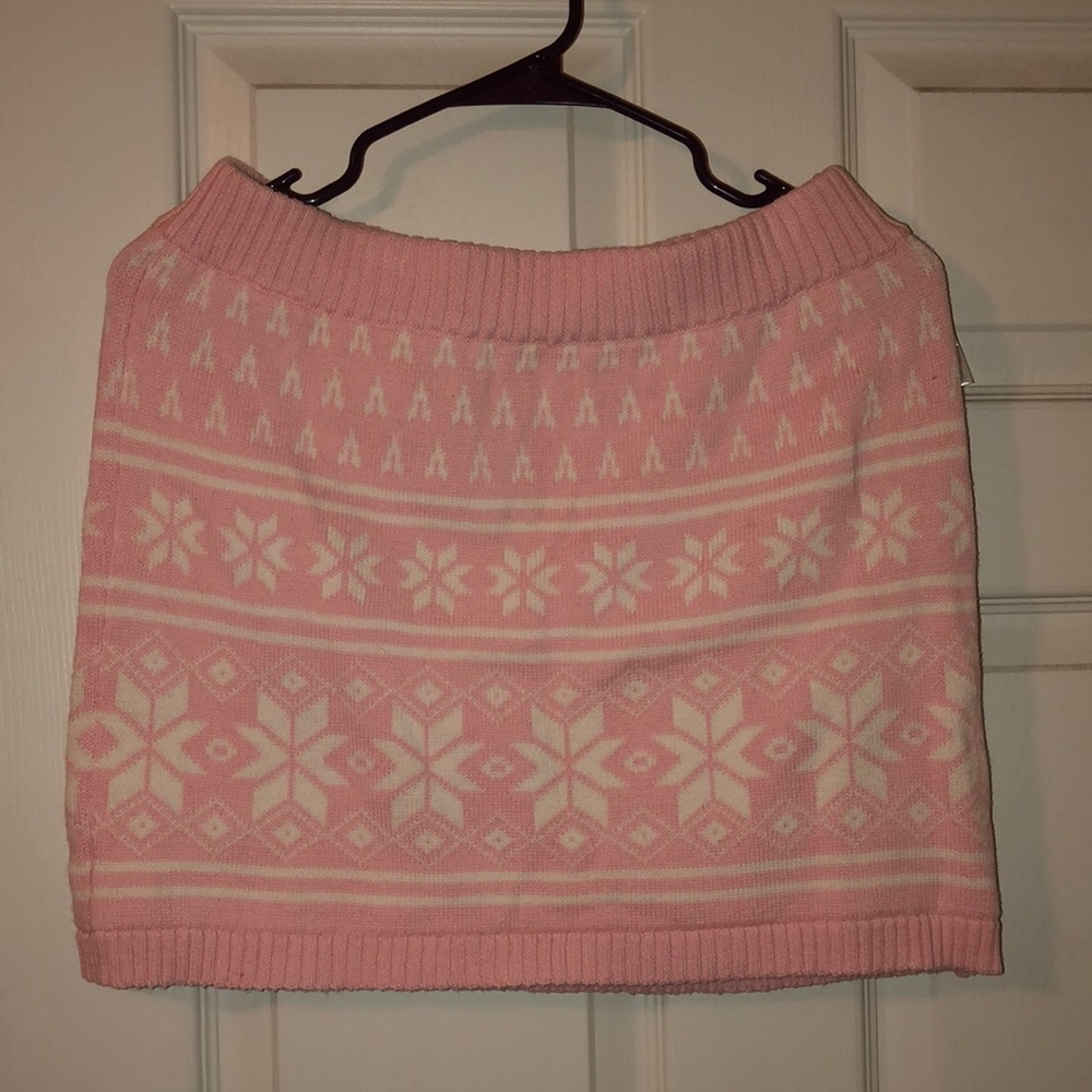 Pink and White Cherokee skirt